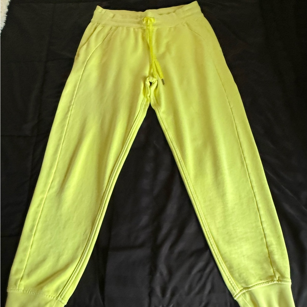Lululemon Athletica Neon Yellow Joggers